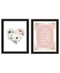 Trendy Decor 4U "A Life Well Lived - Makes you smile at the Memories!" Framed Wall Art for Living Room, Wall Art Print for Home Decor