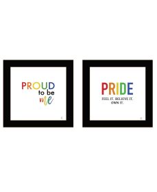 Trendy Decor 4U "Pride & Proud of Yourself and Others!" Framed Wall Art for Living Room, Wall Art Print for Home Decor