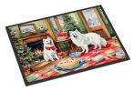 NEW American Eskimo Christmas Cookies Doormat Front Door Mat Indoor Outdoor Rugs for Entryway, Non Slip Washable Low Pile, 18H X 27W