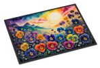 NEW Pansies in Color Doormat Front Door Mat Indoor Outdoor Rugs for Entryway, Non Slip Washable Low Pile, 18H X 27W