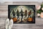 NEW Zombies Spooky Halloween Doormat Front Door Mat Indoor Outdoor Rugs for Entryway, Non Slip Washable Low Pile, 18H X 27W