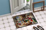 NEW Basset Hound Christmas Cookies Doormat Front Door Mat Indoor Outdoor Rugs for Entryway, Non Slip Washable Low Pile, 18H X 27W