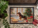 NEW Dachshund Christmas Cookies Doormat Front Door Mat Indoor Outdoor Rugs for Entryway, Non Slip Washable Low Pile, 18H X 27W