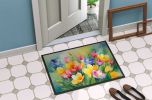 NEW Freesias in Watercolor Doormat Front Door Mat Indoor Outdoor Rugs for Entryway, Non Slip Washable Low Pile, 18H X 27W