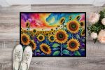 NEW Sunflowers in Color Doormat Front Door Mat Indoor Outdoor Rugs for Entryway, Non Slip Washable Low Pile, 18H X 27W