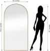 Dolonm 71x32 Inch Arch Full Length Mirror, Modern Design Standing Floor Mirror, Full Body Mirror for Living Room, Bedroom, Bathroom, Cloakroom