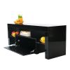 FashionTVstandTVcabinet,EntertainmentCenter,TVstationTV console,media console,with LEDlight belt,light belt remote control,toughenedglassshelf