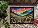 NEW Black-eyed Susans in Color Doormat Front Door Mat Indoor Outdoor Rugs for Entryway, Non Slip Washable Low Pile, 18H X 27W