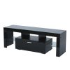 FashionTVstandTVcabinet,EntertainmentCenter,TVstationTV console,media console,with LEDlight belt,light belt remote control,toughenedglassshelf