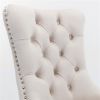 Collection Modern, High-end Tufted Solid Wood Contemporary Velvet Upholstered Dining Chair with Chrome Stainless Steel Plating Legs,Nailhead Trim