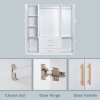 Armoire Wardrobe Closet, Wooden Wardrobe with 4 Drawers with High Storage Capacity, 74.2" 4 Door Wardrobe Closet