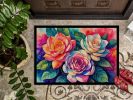 NEW Gardenias in Color Doormat Front Door Mat Indoor Outdoor Rugs for Entryway, Non Slip Washable Low Pile, 18H X 27W