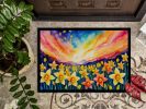 NEW Daffodils in Color Doormat Front Door Mat Indoor Outdoor Rugs for Entryway, Non Slip Washable Low Pile, 18H X 27W