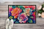 NEW Gardenias in Color Doormat Front Door Mat Indoor Outdoor Rugs for Entryway, Non Slip Washable Low Pile, 18H X 27W