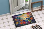 NEW Pansies in Color Doormat Front Door Mat Indoor Outdoor Rugs for Entryway, Non Slip Washable Low Pile, 18H X 27W