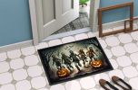 NEW Zombies Spooky Halloween Doormat Front Door Mat Indoor Outdoor Rugs for Entryway, Non Slip Washable Low Pile, 18H X 27W