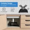 2-layer bowl and dish drying rack with bowl, cup, and basin holder, foldable bowl and dish drain rack, suitable for kitchen countertops