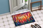 NEW Gladiolus in Color Doormat Front Door Mat Indoor Outdoor Rugs for Entryway, Non Slip Washable Low Pile, 18H X 27W