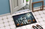NEW Alaskan Malamute Spooky Halloween Doormat Front Door Mat Indoor Outdoor Rugs for Entryway, Non Slip Washable Low Pile, 18H X 27W