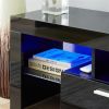 FashionTVstandTVcabinet,EntertainmentCenter,TVstationTV console,media console,with LEDlight belt,light belt remote control,toughenedglassshelf