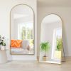 Dolonm 71x32 Inch Arch Full Length Mirror, Modern Design Standing Floor Mirror, Full Body Mirror for Living Room, Bedroom, Bathroom, Cloakroom