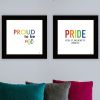 Trendy Decor 4U "Pride & Proud of Yourself and Others!" Framed Wall Art for Living Room, Wall Art Print for Home Decor