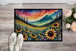 NEW Black-eyed Susans in Color Doormat Front Door Mat Indoor Outdoor Rugs for Entryway, Non Slip Washable Low Pile, 18H X 27W