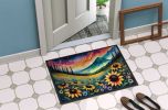 NEW Black-eyed Susans in Color Doormat Front Door Mat Indoor Outdoor Rugs for Entryway, Non Slip Washable Low Pile, 18H X 27W