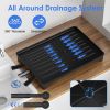 2-layer bowl and dish drying rack with bowl, cup, and basin holder, foldable bowl and dish drain rack, suitable for kitchen countertops