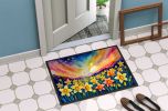 NEW Daffodils in Color Doormat Front Door Mat Indoor Outdoor Rugs for Entryway, Non Slip Washable Low Pile, 18H X 27W