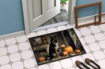 NEW Belgian Tervuren Fall Kitchen Pumpkins Doormat Front Door Mat Indoor Outdoor Rugs for Entryway, Non Slip Washable Low Pile, 18H X 27W