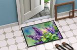 NEW New Hampshire Purple Lilac in Watercolor Doormat Front Door Mat Indoor Outdoor Rugs for Entryway, Non Slip Washable Low Pile, 18H X 27W
