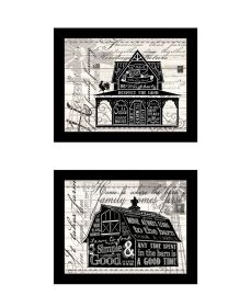 Trendy Decor 4U "Try Reading this House and Barn!" Framed Wall Art for Living Room, Wall Art Print for Home Decor, Bedroom Wall Art by Cindy Jacobs (Color: as Pic)