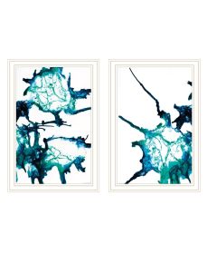 Trendy Decor 4U "Abstract Ocean Living" Framed Wall Art for Living Room, Wall Art Print for Home Decor, Bedroom Wall Art by Kamdon Kreations (Color: as Pic)